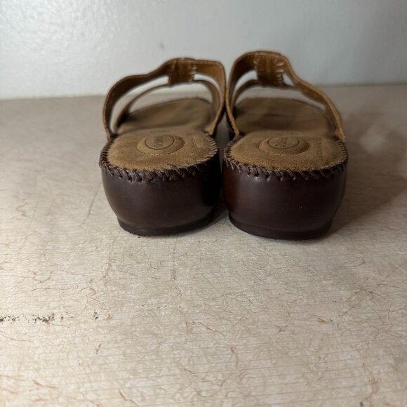 Dr. Scholls Dolly II Leather Sandals Wide Width Tan Womens Size 7.5 - Picture 11 of 16